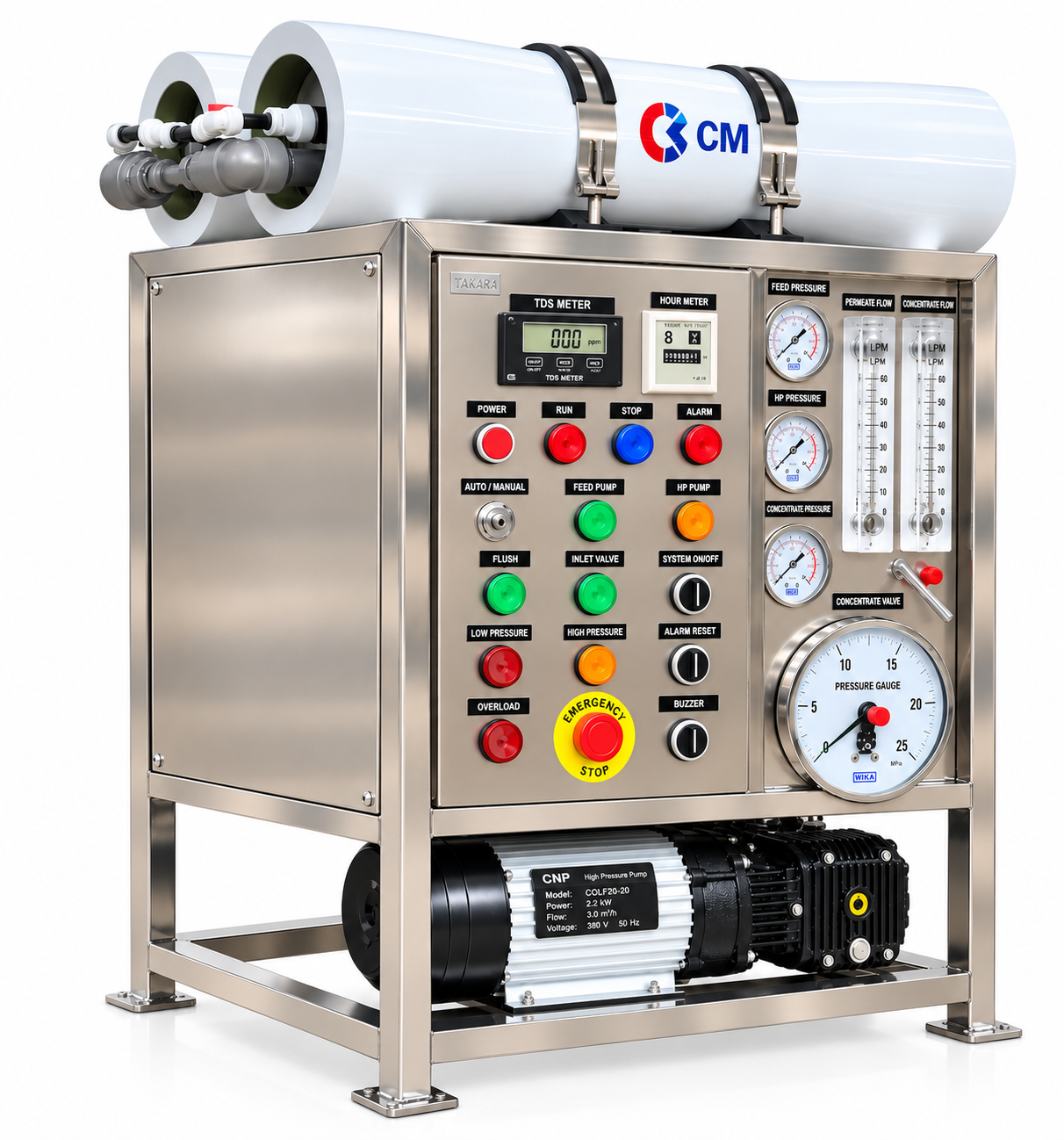 KT SWRO5000 X2 เครื่องผลิตน้ำจืดจากน้ำทะเล มุมเฉียง