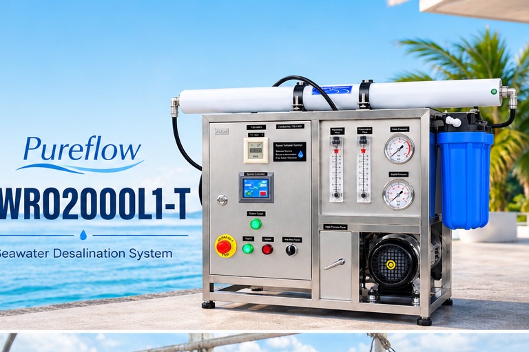 เครื่องผลิตน้ำจืดจากน้ำทะเล Pureflow SWRO2000L1-T