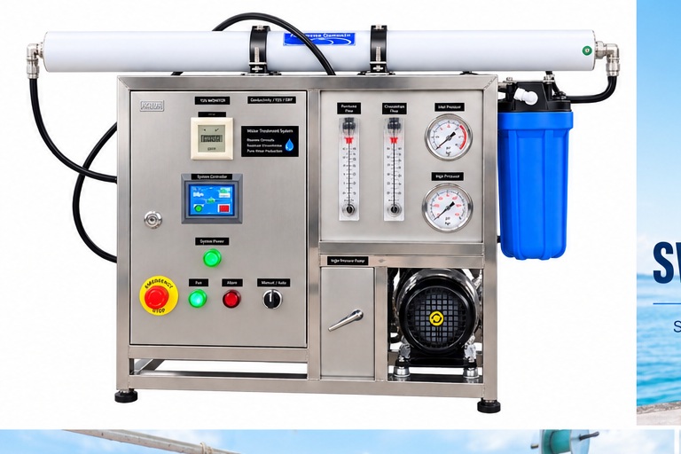 เครื่องผลิตน้ำจืดจากน้ำทะเล Pureflow SWRO2000L1-T 2,000 ลิตรต่อวัน